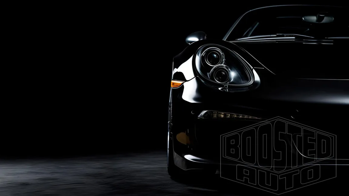 A black Porsche detailed by Boosted Auto in Deerfield Beach